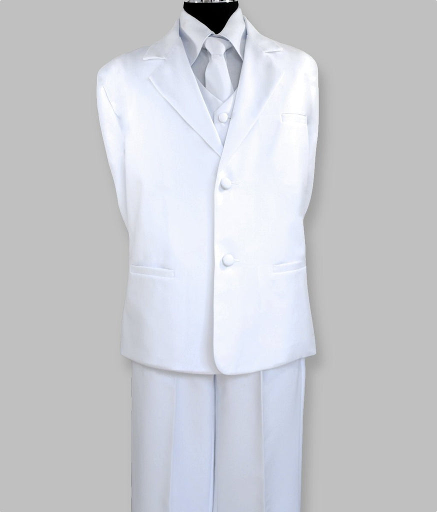 Boys white suit 5 piece set