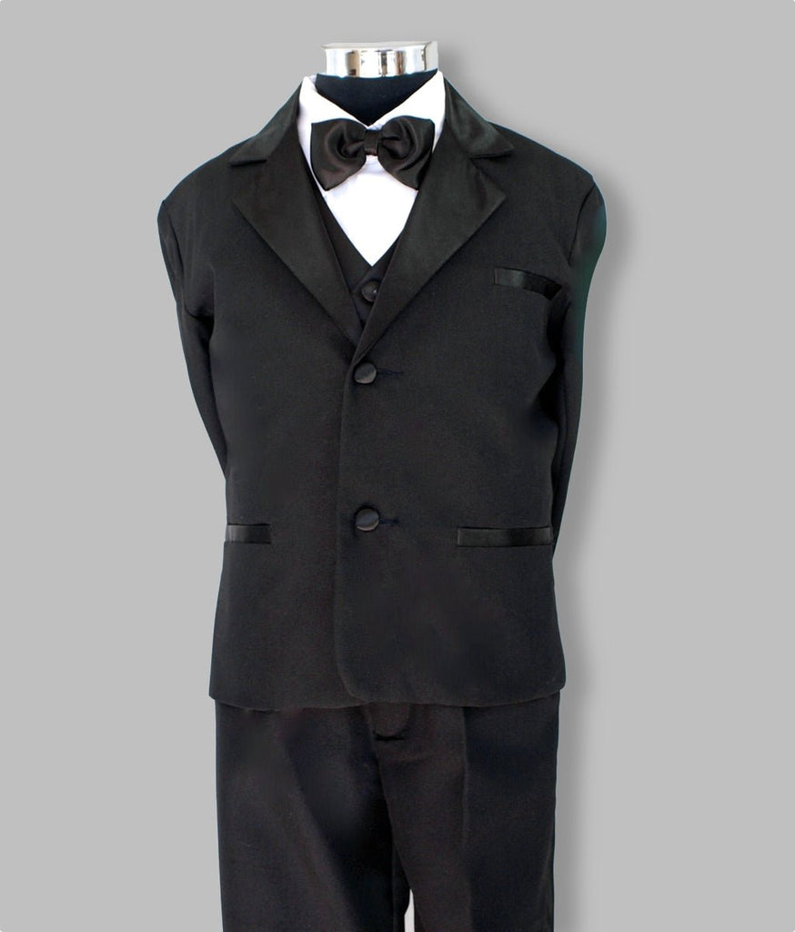 Boys black tuxedo suit set