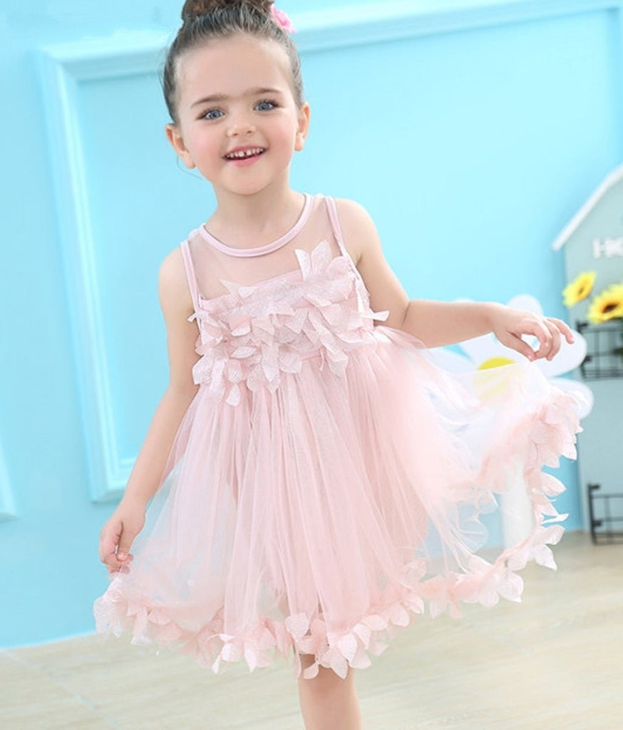 girls pink party dress 