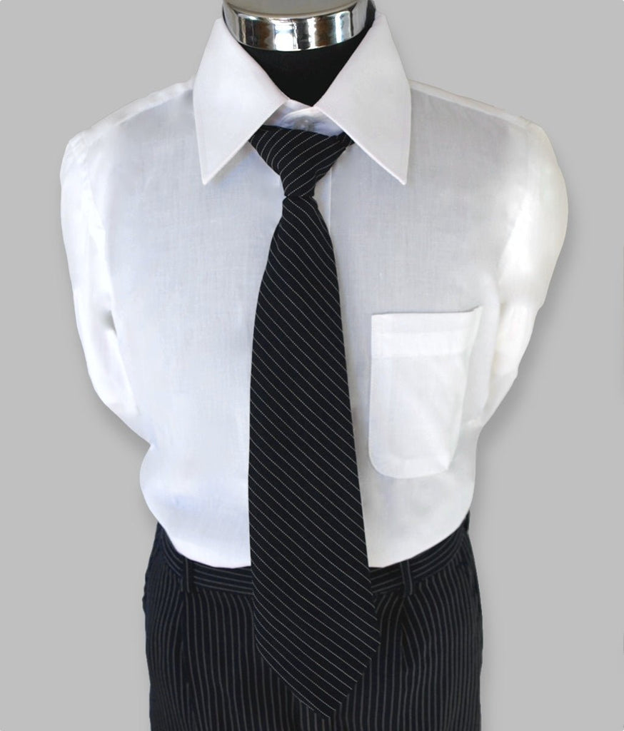 Boys navy pin stripe vest set. Pinstripe
