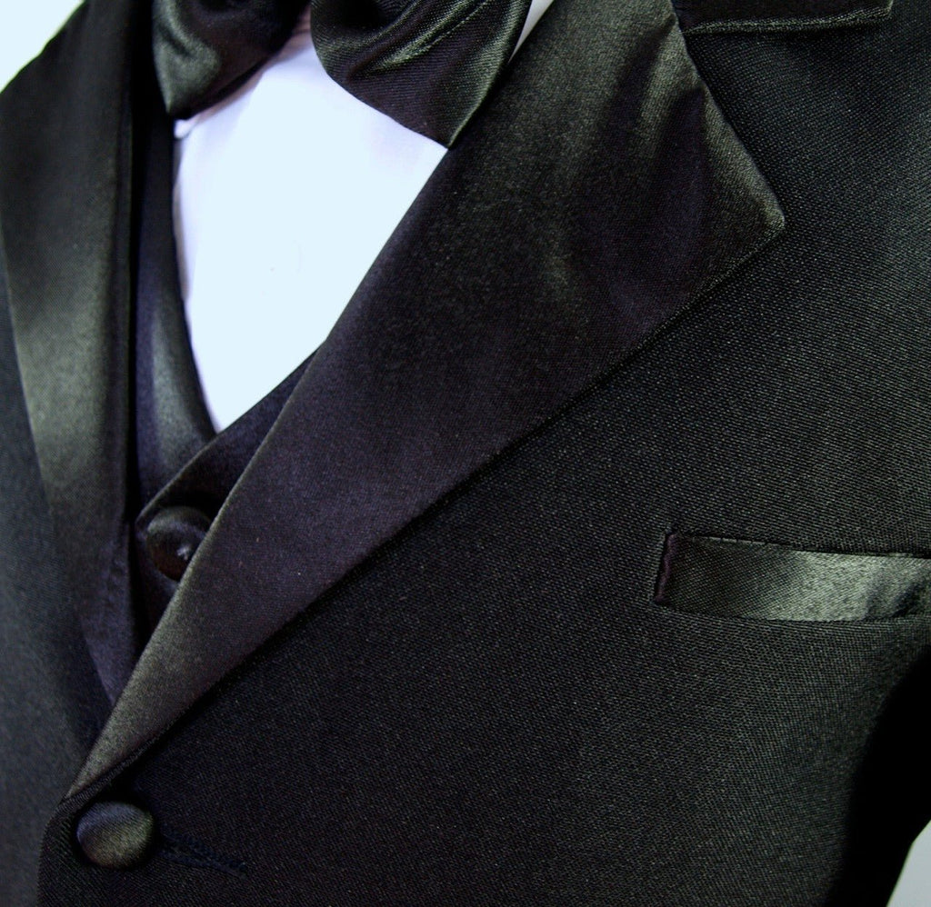 Boys black tuxedo suit set
