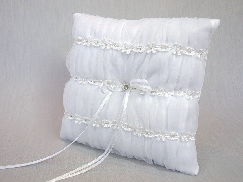 Organza ring pillow