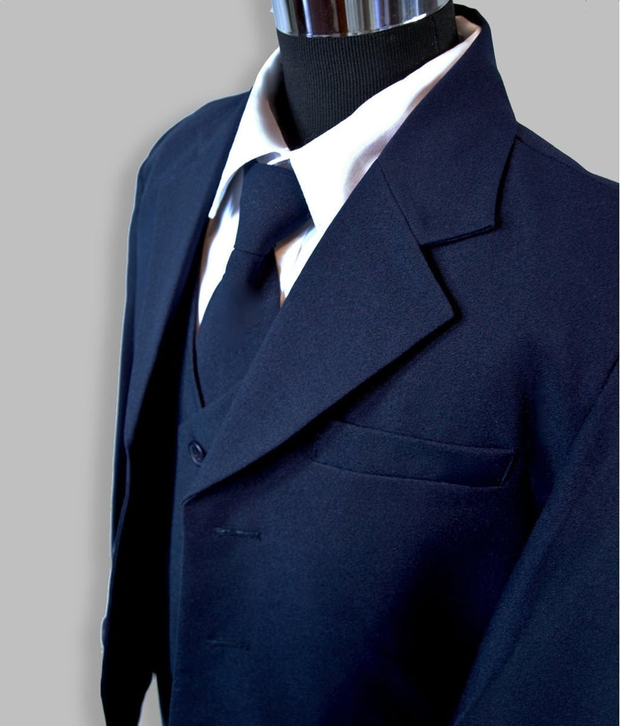 Boys premium navy blue suit 5 piece set